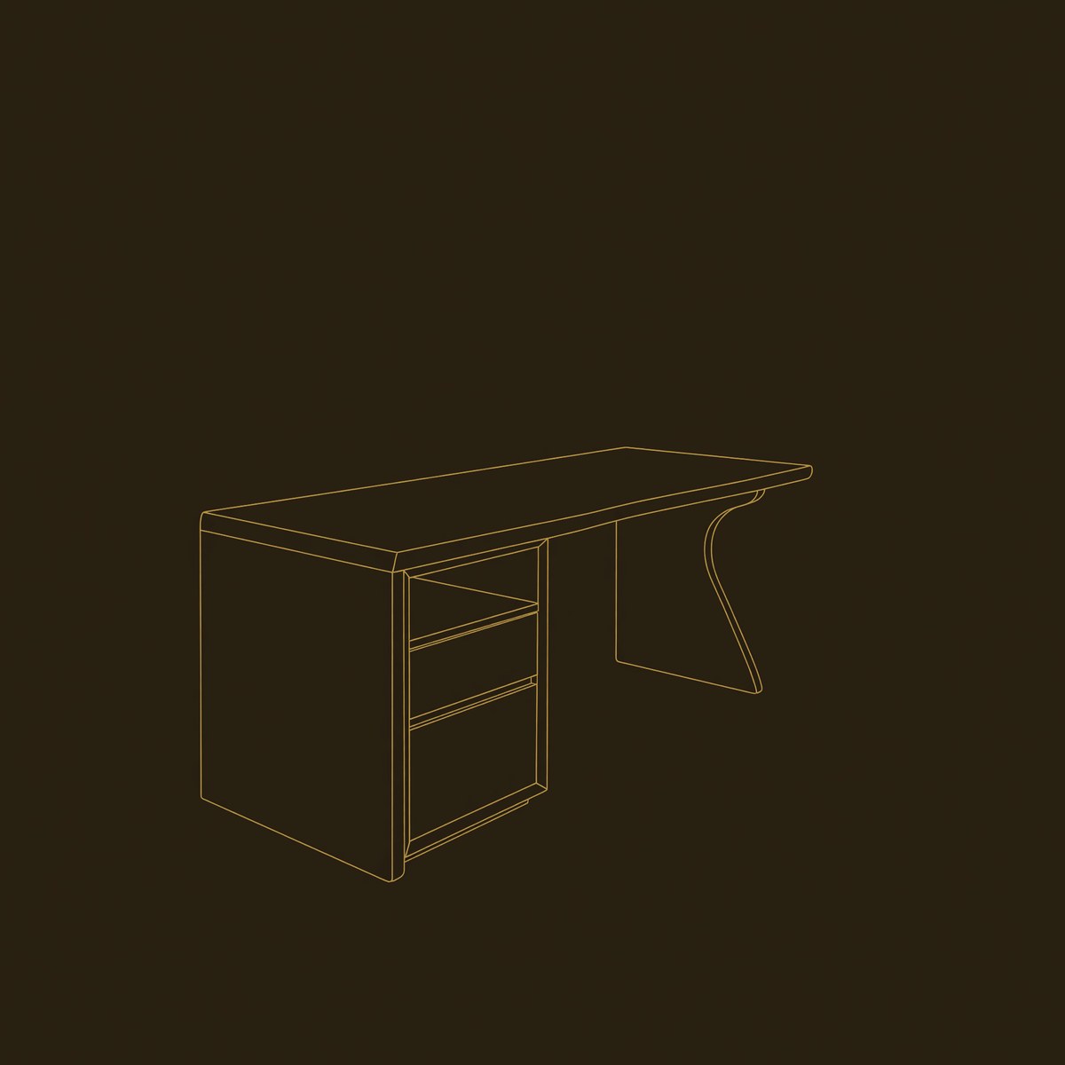 Compact Laptop Desk with Side Storage Contemporary Solid Wood Apartment Desk dimension diagram