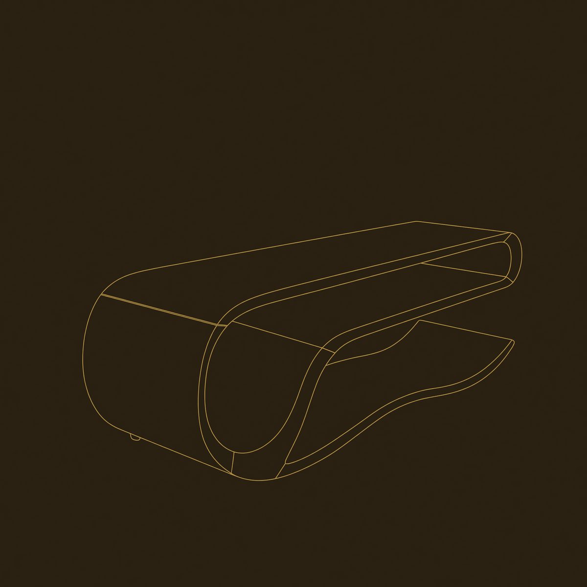 Driftfold Media Console, Carved from Solid Timber dimension diagram