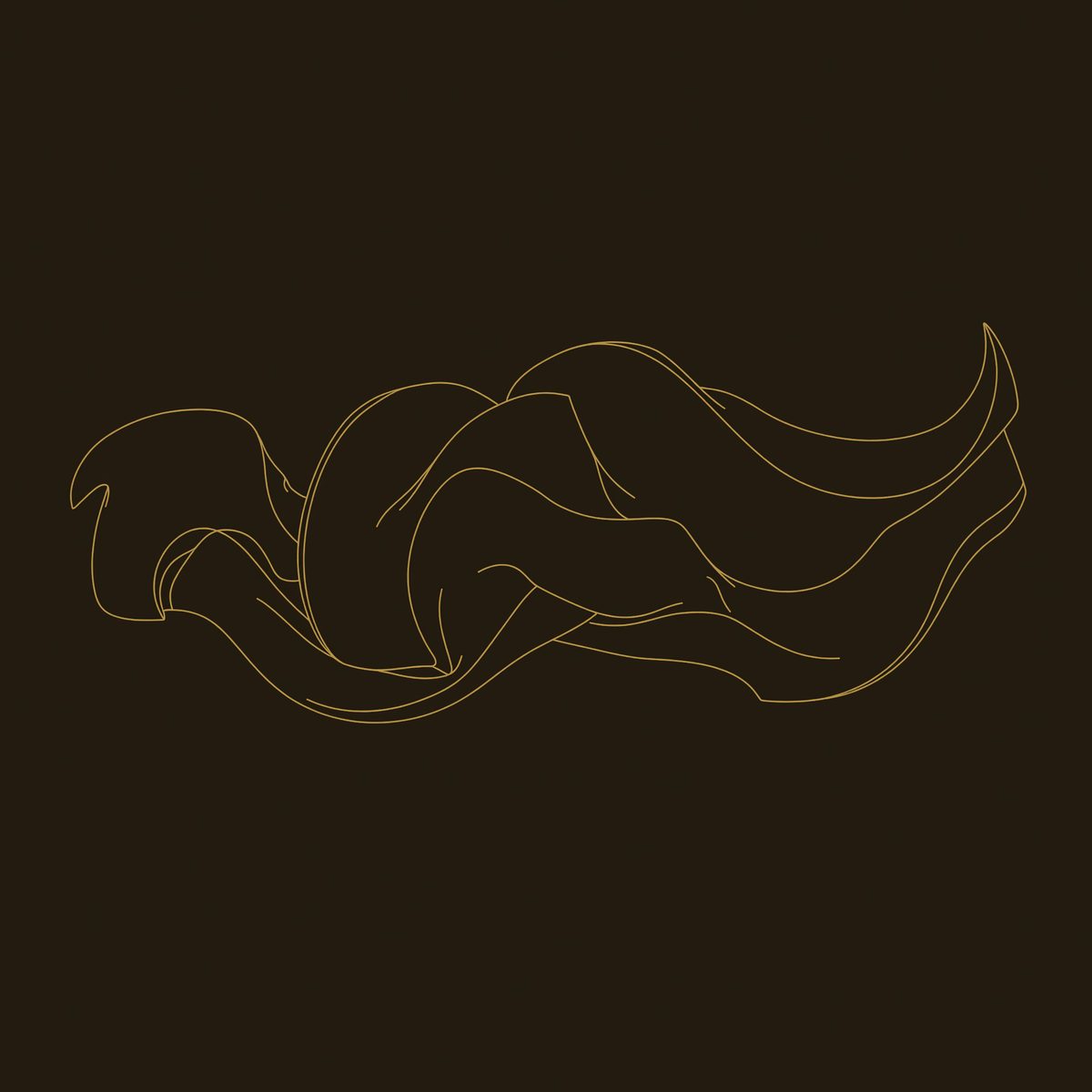 Drifting Ribbon Wall Sculpture in Warm Grained Hardwood dimension diagram