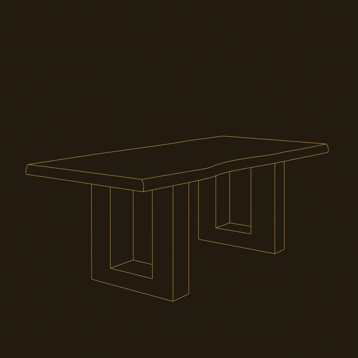 Minimalist Dining Table For Poolside Dining Area dimension diagram