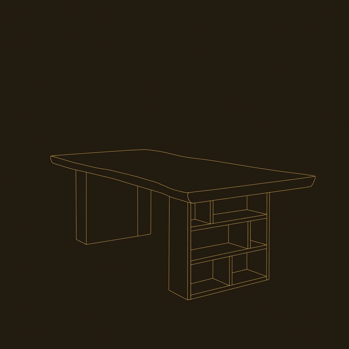 Modern Kitchen Table With Storage Cabinet dimension diagram