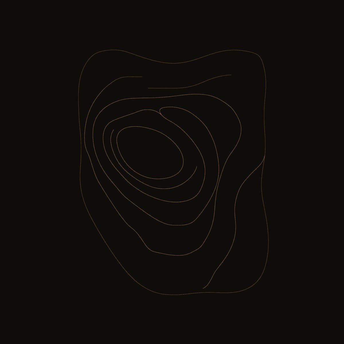 Nested Spiral Walnut Wall Relief with Open Center dimension diagram