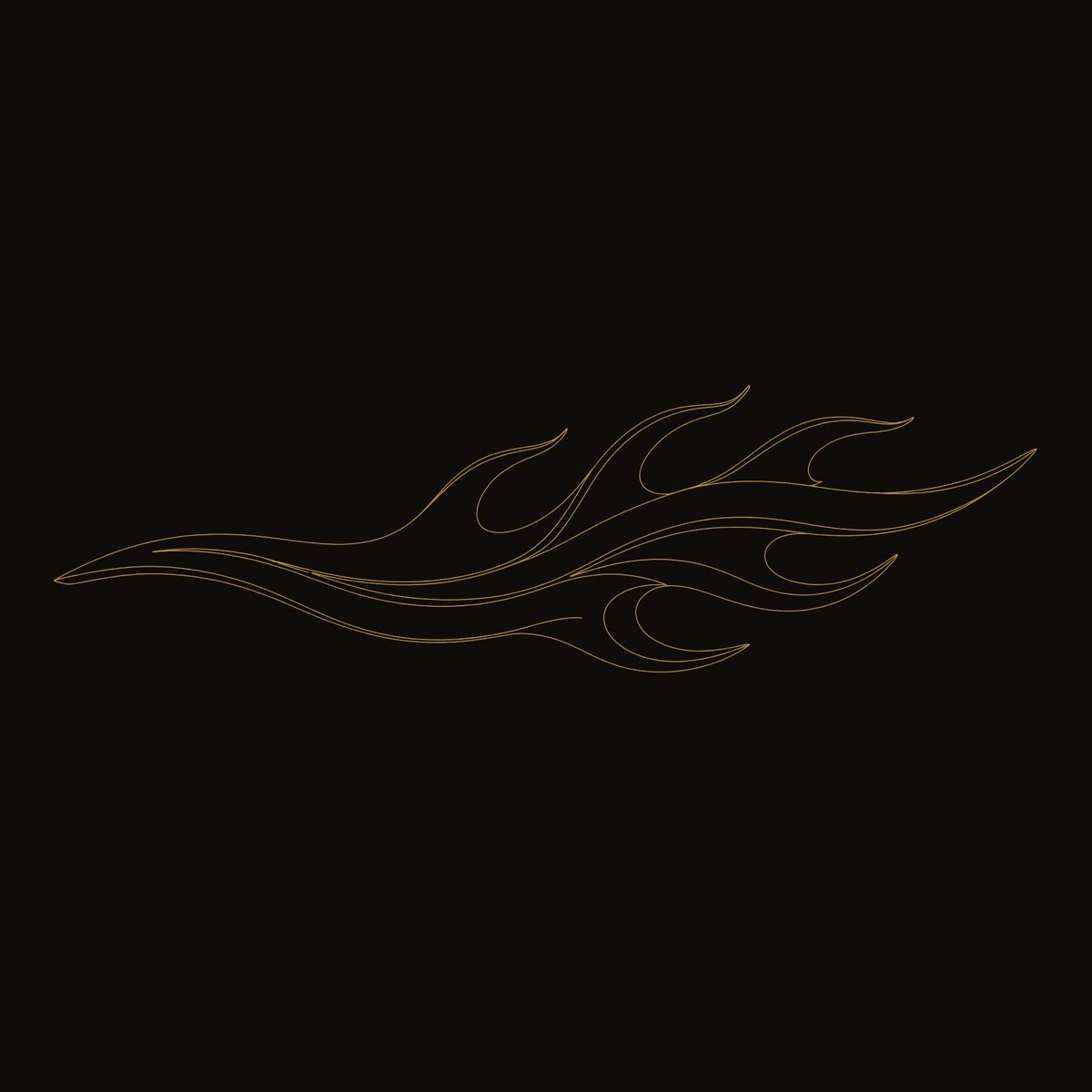 Nightcurl Walnut Wall Art with Hooked Flame Tips dimension diagram