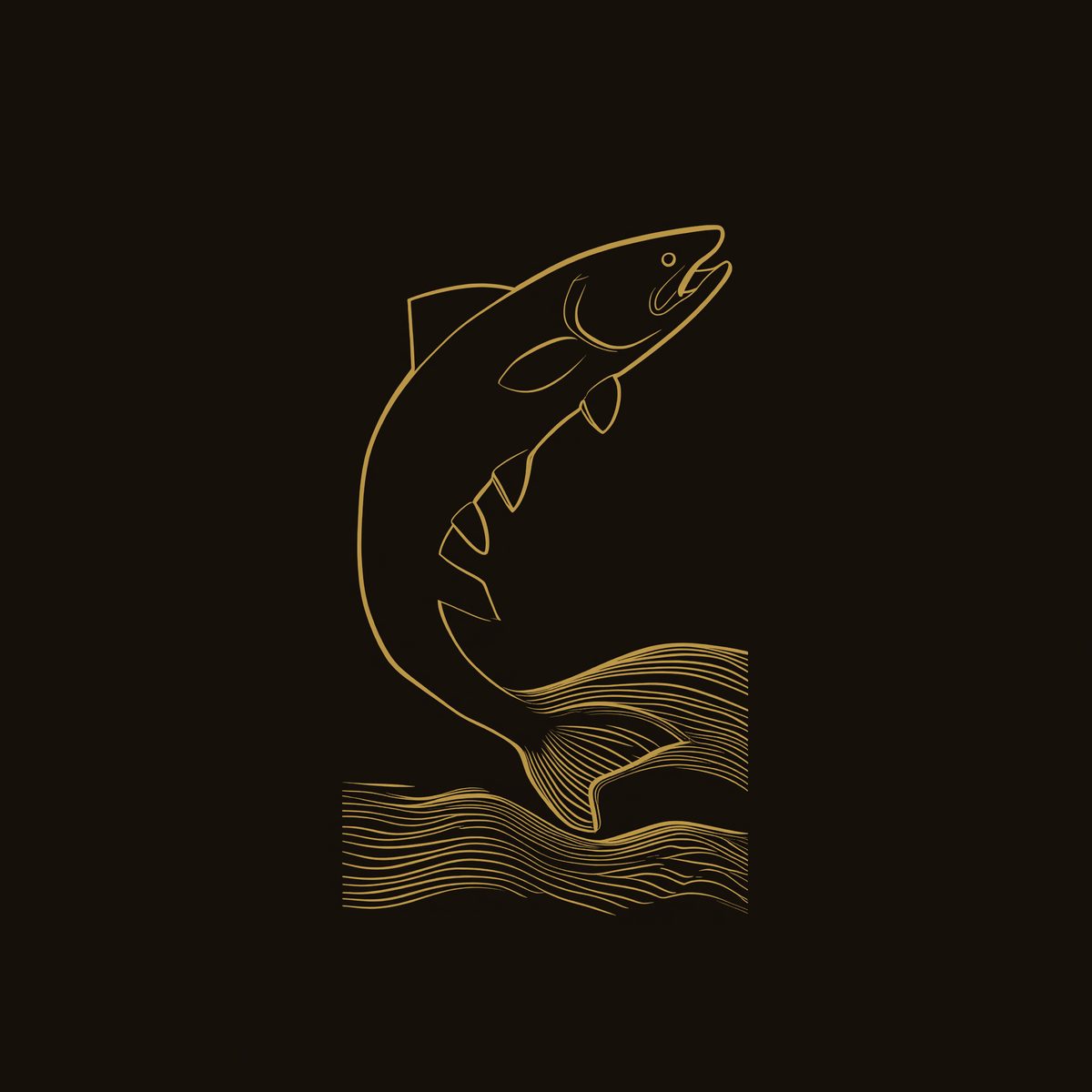 One Board, a Trout Mid-Leap, Carved as a Wall Relief dimension diagram