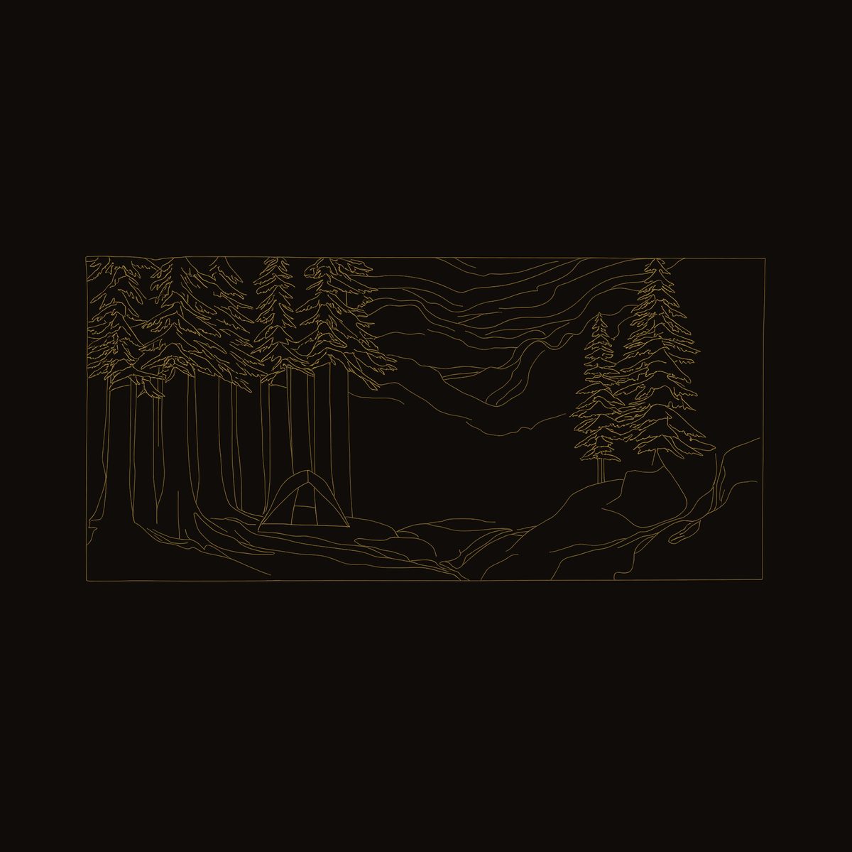 Redwood Camp and Mountain Carved Timber Wall Panel dimension diagram