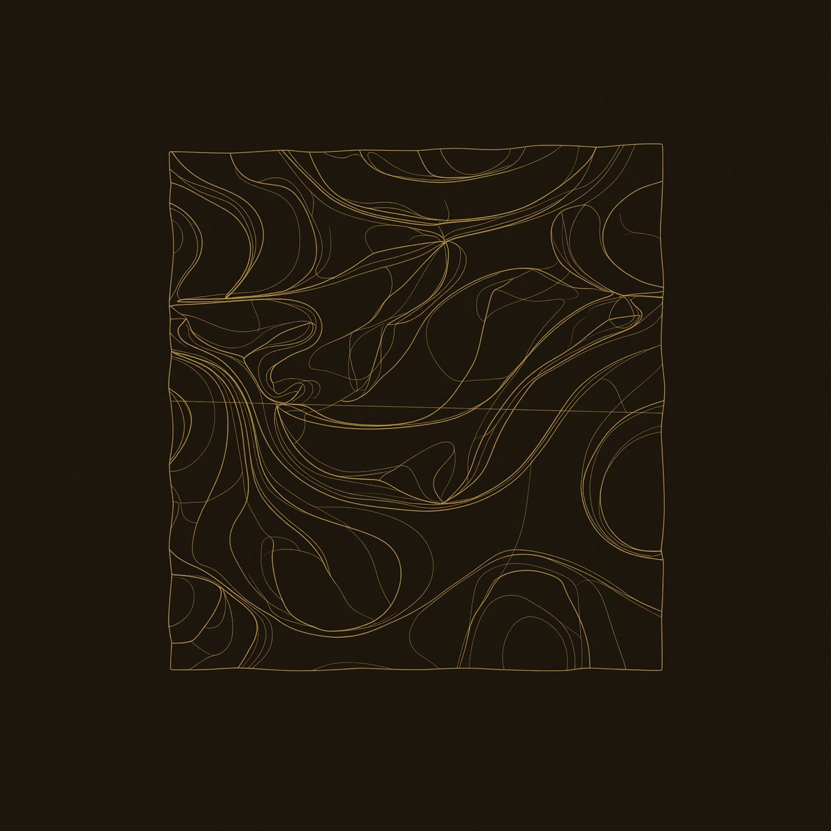 Sculpted Dune Curves, Square Walnut Wall Relief dimension diagram