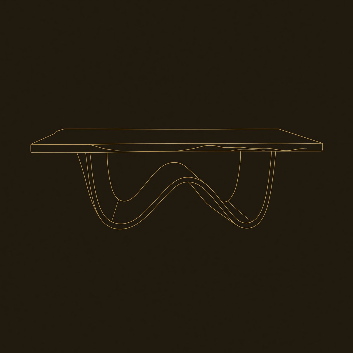 Sculptural Dining Table For Tropical Dining Space dimension diagram