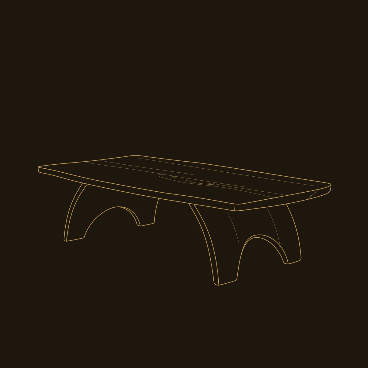 Sculptural Storage Coffee Table For Contemporary Lounge dimension diagram