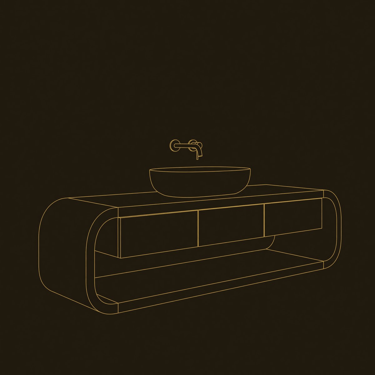 Solid Wood Bathroom Vanity Wall Mounted With Drawers dimension diagram