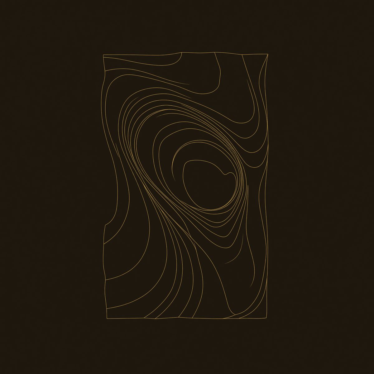 Sweeping Swirl Wall Art, Cut Through at the Center dimension diagram