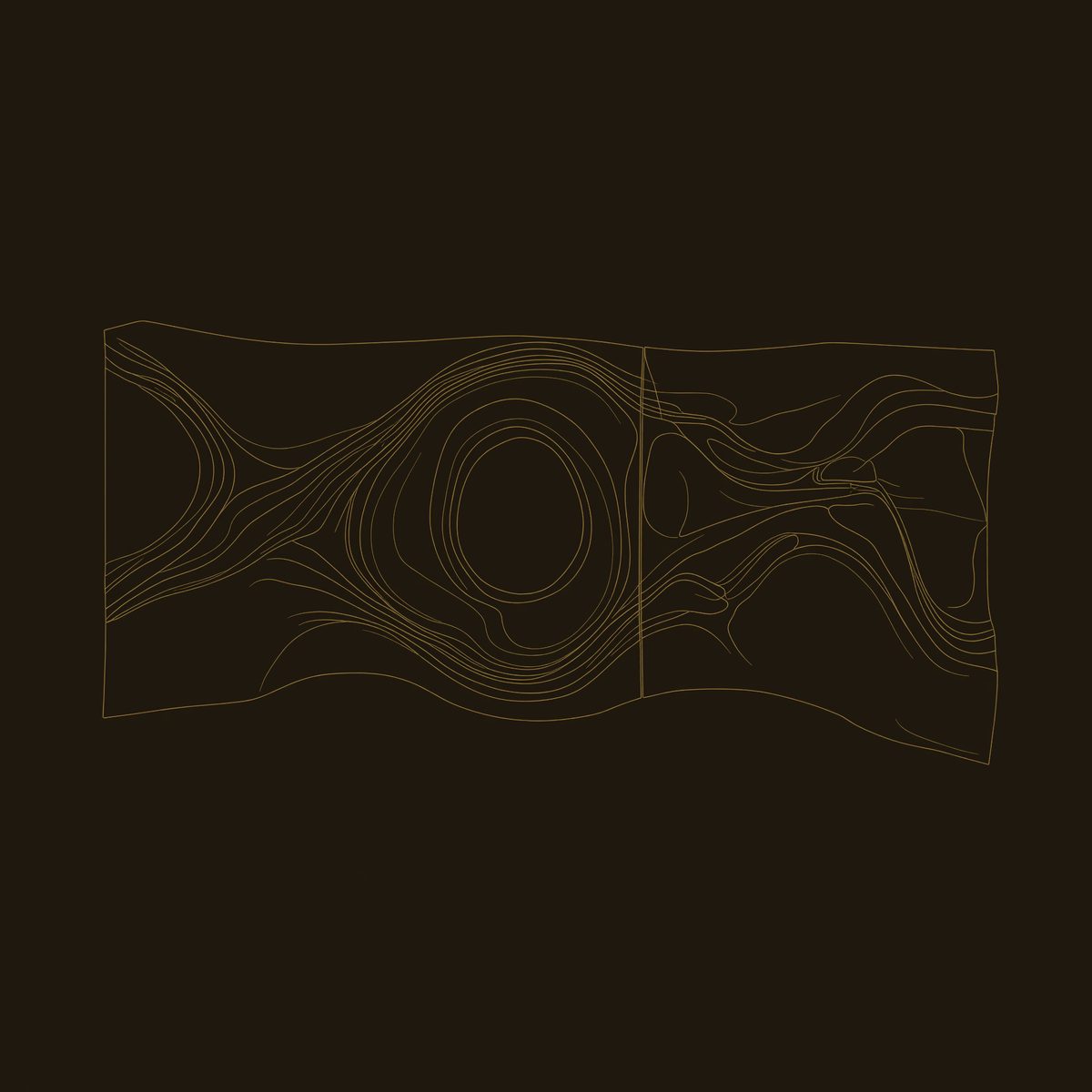 Tidal Eye Walnut Wall Sculpture Diptych Panel dimension diagram