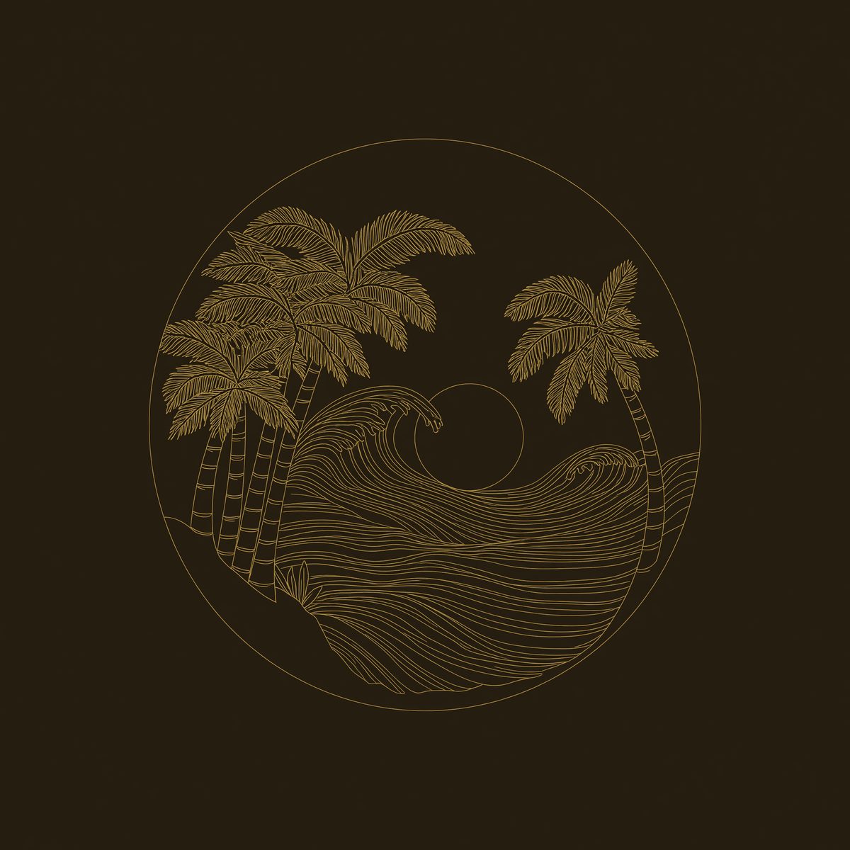 Where the Sun Sits Down in the Surf, Round Wall Relief dimension diagram