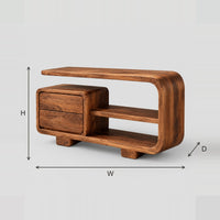 Loop Frame Bathroom Vanity With Stacked Drawers And Open Shelf dimension diagram with width, height and depth