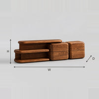 Low Sideboard With Open Shelf Bay And Two Soft Edged Cabinet Blocks dimension diagram with width, height and depth