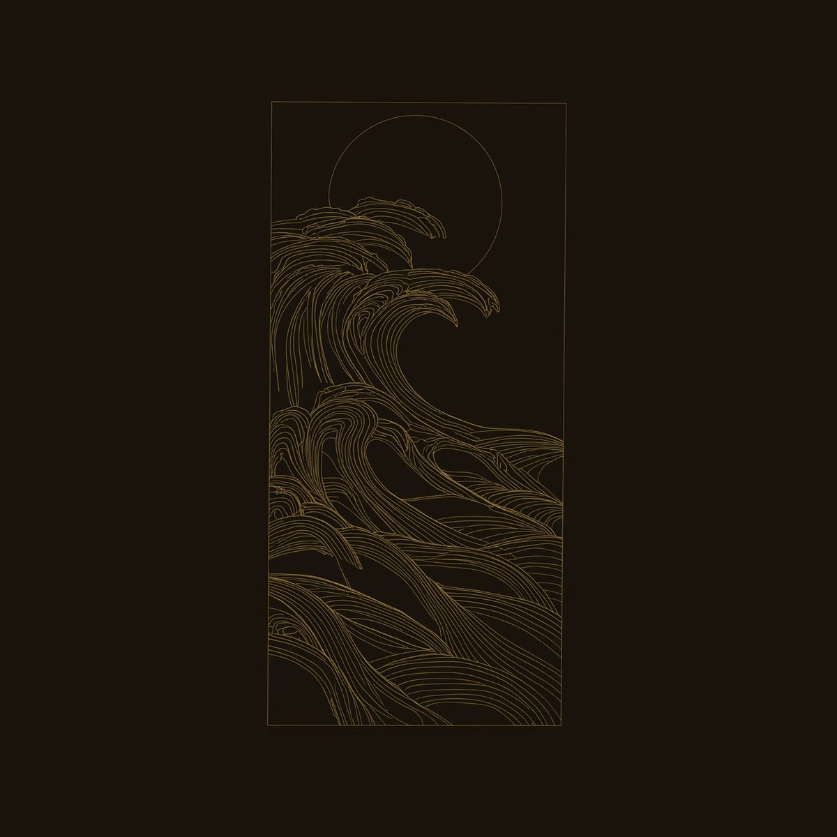 Moon and Wave Wall Relief in a Dark Tone for Bedrooms dimension diagram