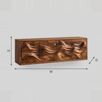 Mountain Ridge Bathroom Vanity in a Framed Floating Case dimension diagram with width, height and depth