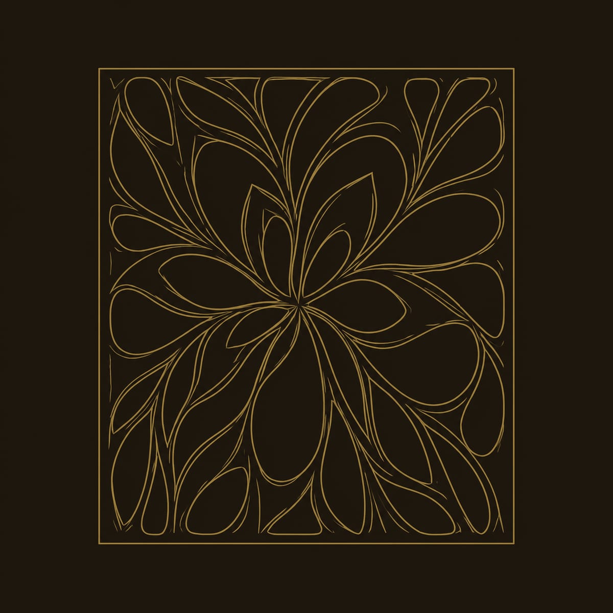 Open Flower Room Divider With Sweeping Petal Shapes dimension diagram