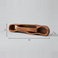 Organic Loop TV Stand With Three Front Panels And Open Ends dimension diagram with width, height and depth