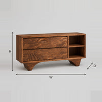 Ripple Carved Bathroom Vanity With Arched Base dimension diagram with width, height and depth