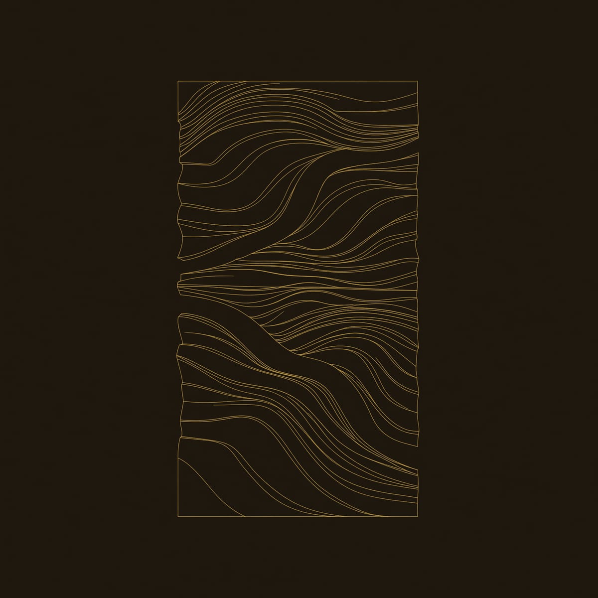 River Channel Wall Relief with Two Carved Black Streams dimension diagram