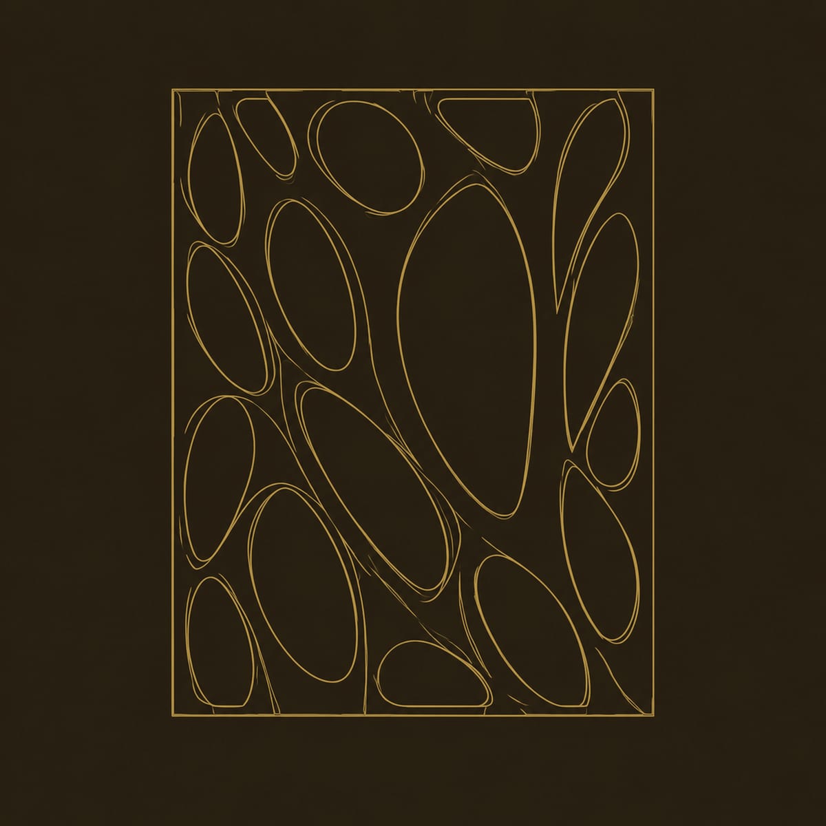 Room Divider Panel With Branching Ribs And Large Oval Openings dimension diagram