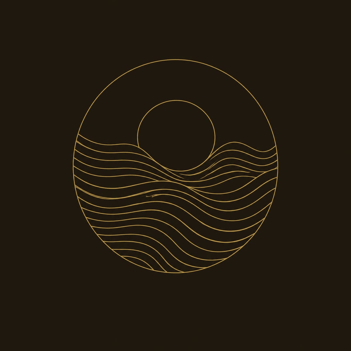 Round Carved Wave and Sun Relief Wall Art dimension diagram