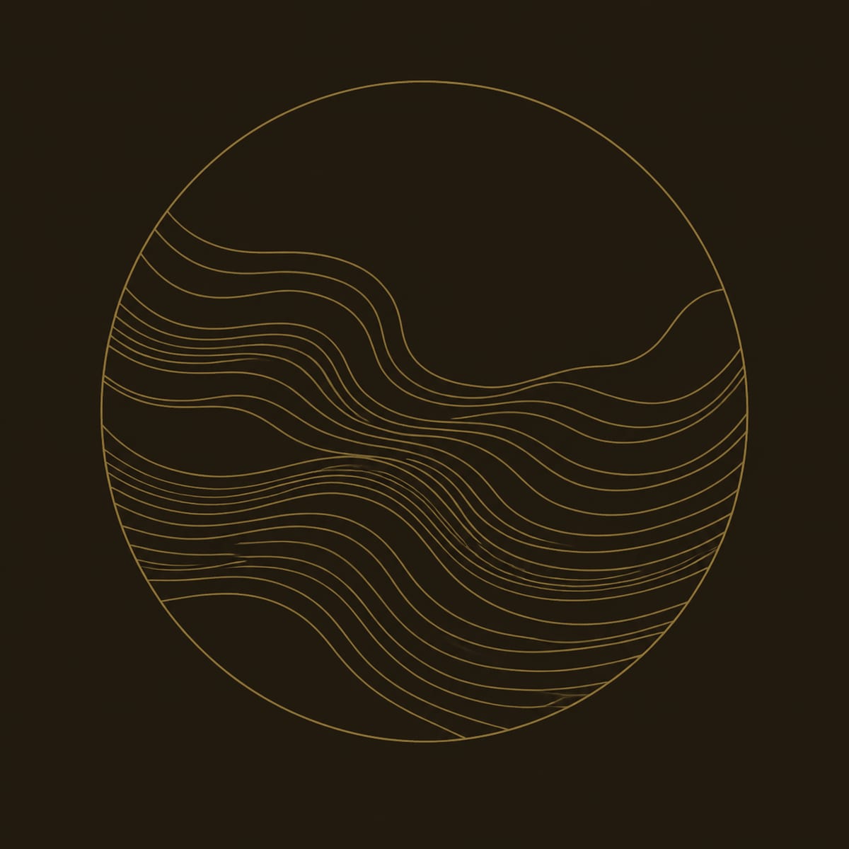 Round Flowing Wave Wall Art in Stepped Relief dimension diagram