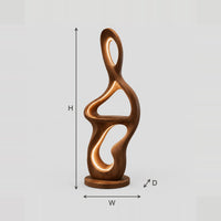 Sculpted Floor Lamp With Glowing Cutouts And Mid Level Shelf dimension diagram with width, height and depth