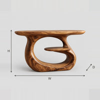 Sculpted Loop Base Makeup Vanity With An Inner Shelf dimension diagram with width, height and depth
