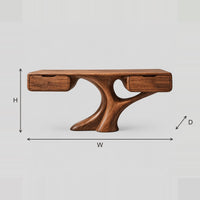 Sculpted Pedestal Bathroom Vanity With Two Drawers And Wide Top dimension diagram with width, height and depth