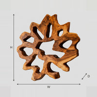 Sculpted Ring Wall Art With Irregular Cut Openings dimension diagram with width and height