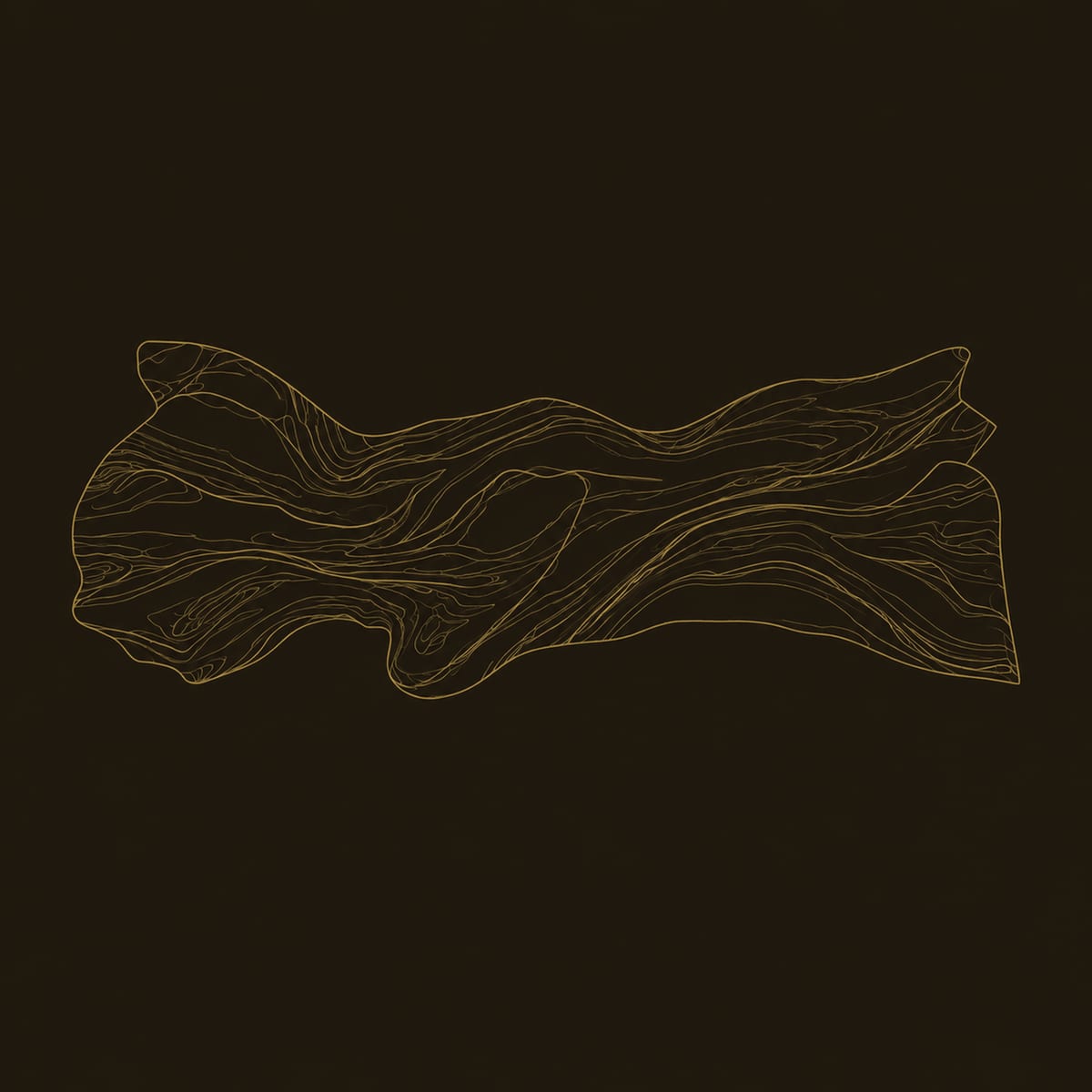 Sculpted Wood Wall Art With Layered Flowing Folds dimension diagram