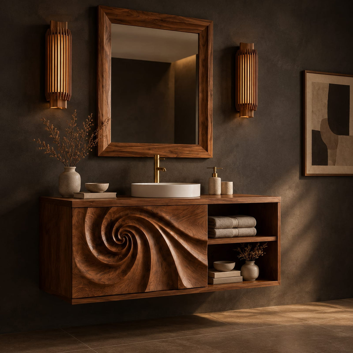 Natural wood grain detail