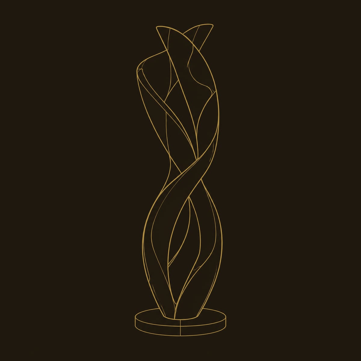 Spiral Wood Ribbon Floor Lamp With Light Glowing From Within dimension diagram