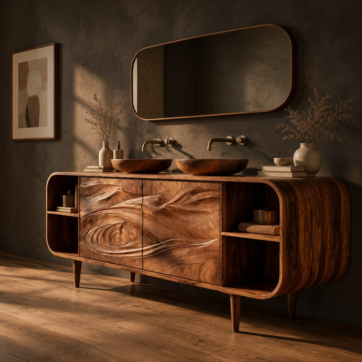 Natural wood grain detail