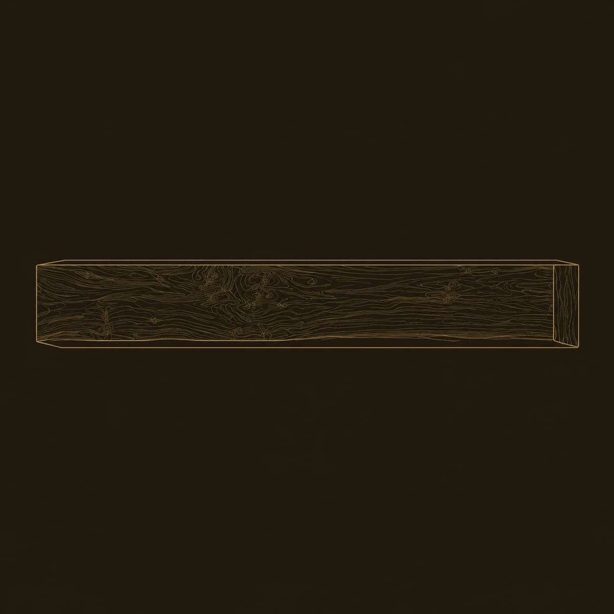 Thick Beam Fireplace Mantel With Wavy Natural Top Edge dimension diagram