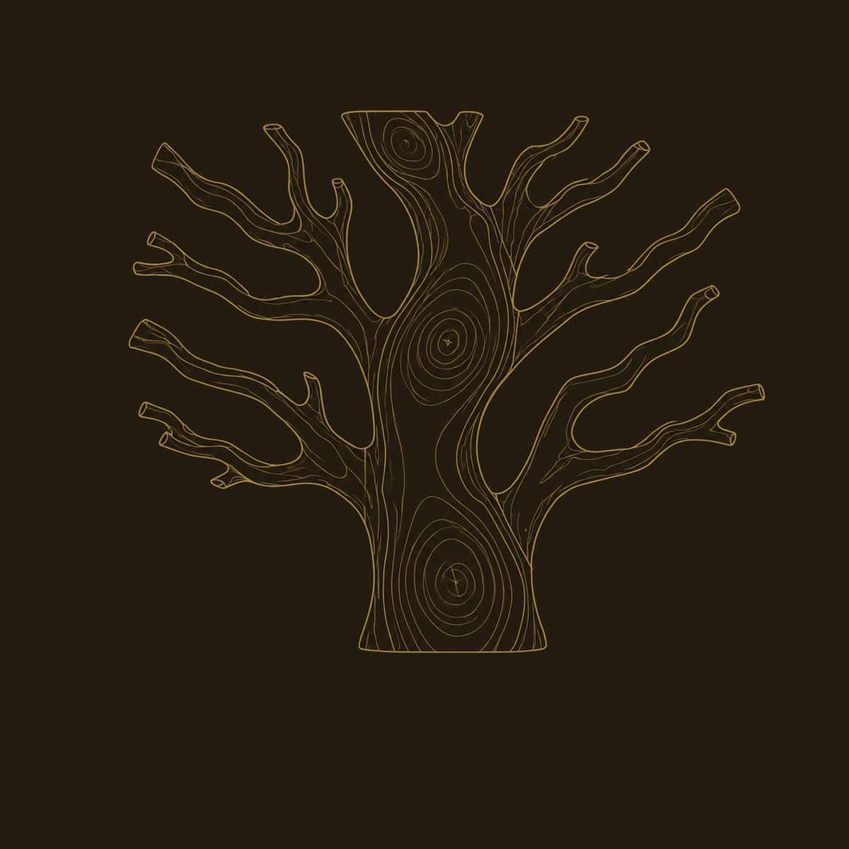 Tree Branch Wall Mounted Wine Rack, Angled Bottle Arms dimension diagram