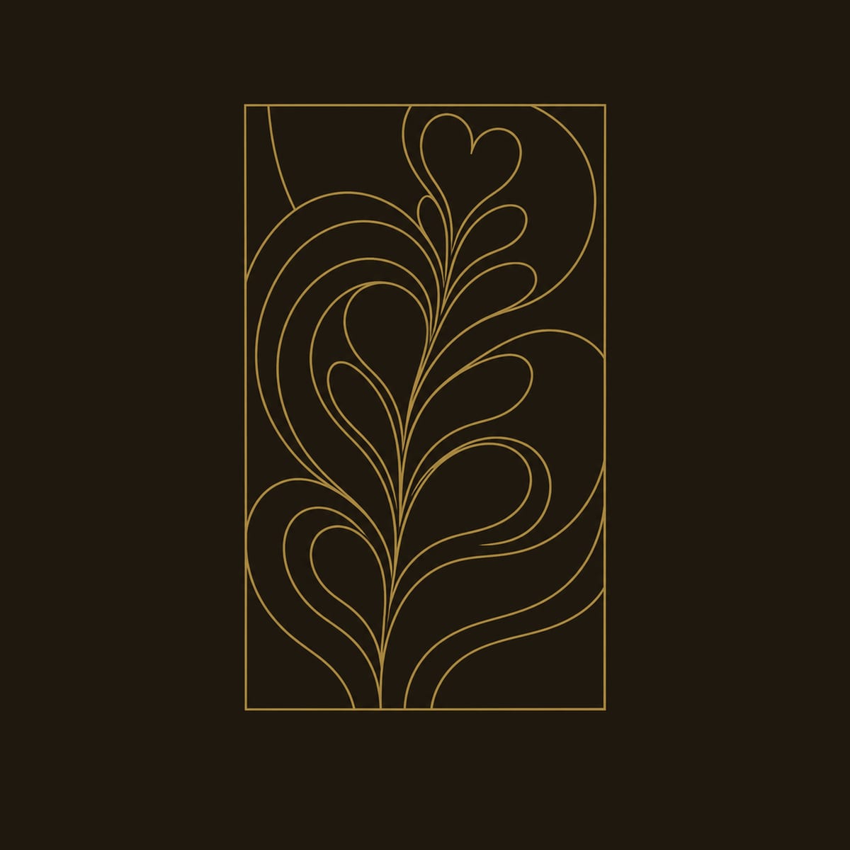 Two Tone Leaf Relief Wall Art With Heart Shaped Fronds dimension diagram