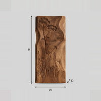 Wildflower Meadow Relief Wall Art Panel With Wavy Edge dimension diagram with width and height